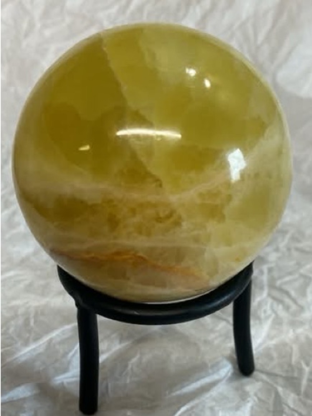 Lemon Calcite Sphere - Picture 3 of 7